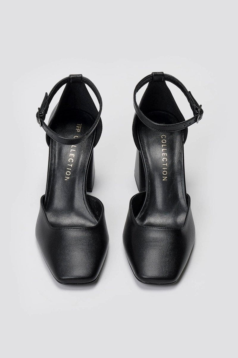 Block Heel Pumps TFP - Black Matte - thefashionproject.gr - TFP