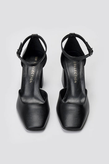 Block Heel Pumps TFP - Black Matte - thefashionproject.gr - TFP