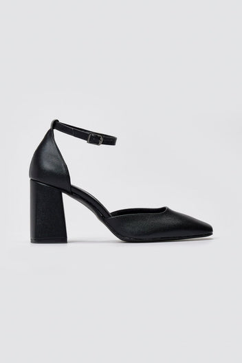 Block Heel Pumps TFP - Black Matte - thefashionproject.gr - TFP