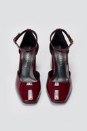 Block Heel Pumps TFP - Bordeaux Patent - thefashionproject.gr - TFP