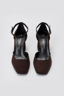 Block Heel Pumps TFP - Brown Suede - thefashionproject.gr - TFP