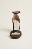 TFP - Block Heel Sandals Ankle Strap - Black Matte