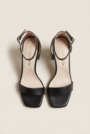 TFP - Block Heel Sandals Ankle Strap - Black Matte