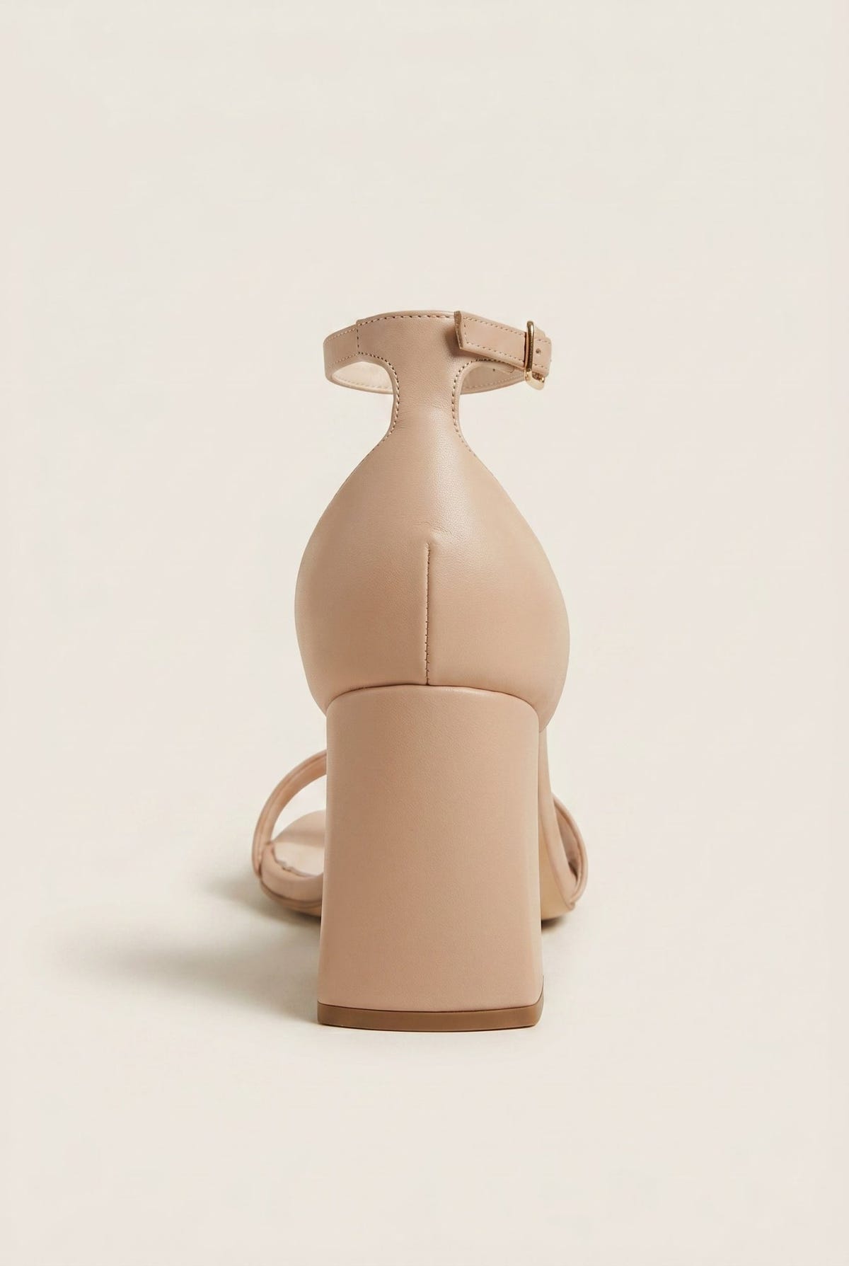 TFP - Block Heel Sandals Ankle Strap - Nude Matte