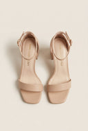 TFP - Block Heel Sandals Ankle Strap - Nude Matte