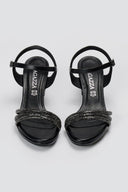 RAGAZZA - Block Heel Sandals - Black Matte
