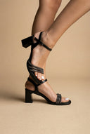 RAGAZZA - Block Heel Sandals - Black Matte