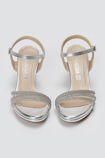 RAGAZZA - Block Heel Sandals - Silver Metallic