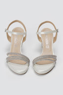 RAGAZZA - Block Heel Sandals - White Pearl