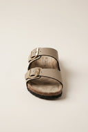 Gold Star - Bold Buckle Wide Strap Sandals - Sand Matte