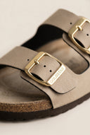 Gold Star - Bold Buckle Wide Strap Sandals - Sand Matte