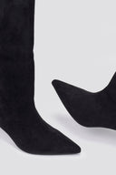 Boots Kitten Heel - Black Suede - thefashionproject.gr - Ideal shoes