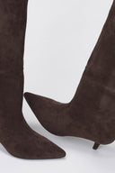 Boots Kitten Heel - Brown Suede - thefashionproject.gr - Ideal shoes