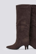 Boots Kitten Heel - Brown Suede - thefashionproject.gr - Ideal shoes