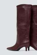 Boots Kitten Heel - Burgundy Matte - thefashionproject.gr - Ideal shoes