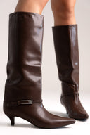 Boots Kitten Heel - Light Brown Matte - thefashionproject.gr - Stephan