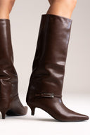 Boots Kitten Heel - Light Brown Matte - thefashionproject.gr - Stephan
