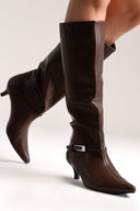 Boots Kitten Heel - Light Brown Matte - thefashionproject.gr - Stephan