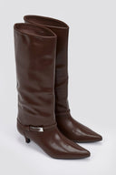 Boots Kitten Heel - Light Brown Matte - thefashionproject.gr - Stephan