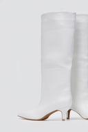 Boots Kitten Heel - White Matte - thefashionproject.gr - Ideal shoes