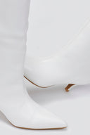 Boots Kitten Heel - White Matte - thefashionproject.gr - Ideal shoes
