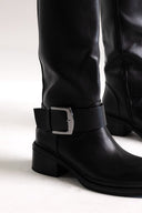 Boots Large Buckle - Black Matte - thefashionproject.gr - Stephan