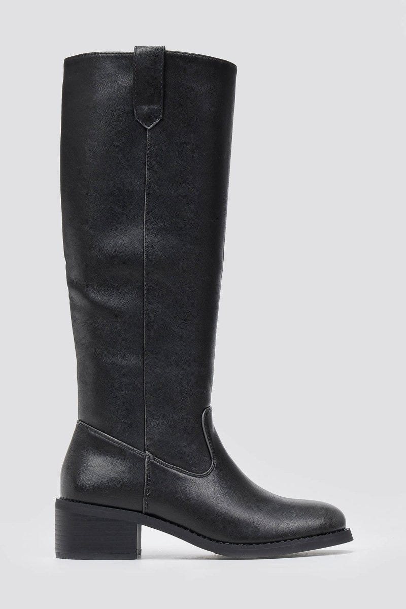 Stephan - Boots Low Block Heel - Black Matte