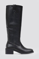 Boots Low Block Heel - Black Matte - thefashionproject.gr - Stephan