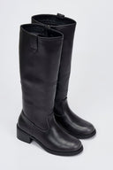 Boots Low Block Heel - Black Matte - thefashionproject.gr - Stephan