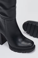Boots Platform - Black Matte - thefashionproject.gr - Ideal shoes