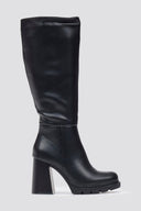 Boots Platform - Black Matte - thefashionproject.gr - Ideal shoes