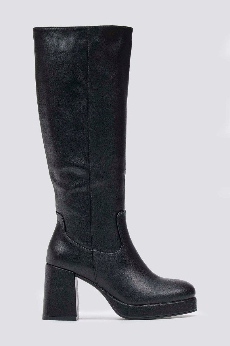Stephan - Boots Platform Block Heel - Black Matte