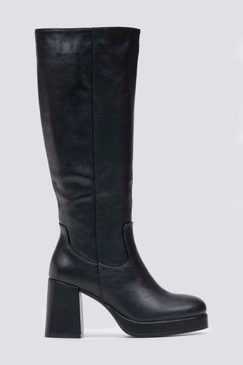 Stephan - Boots Platform Block Heel - Black Matte