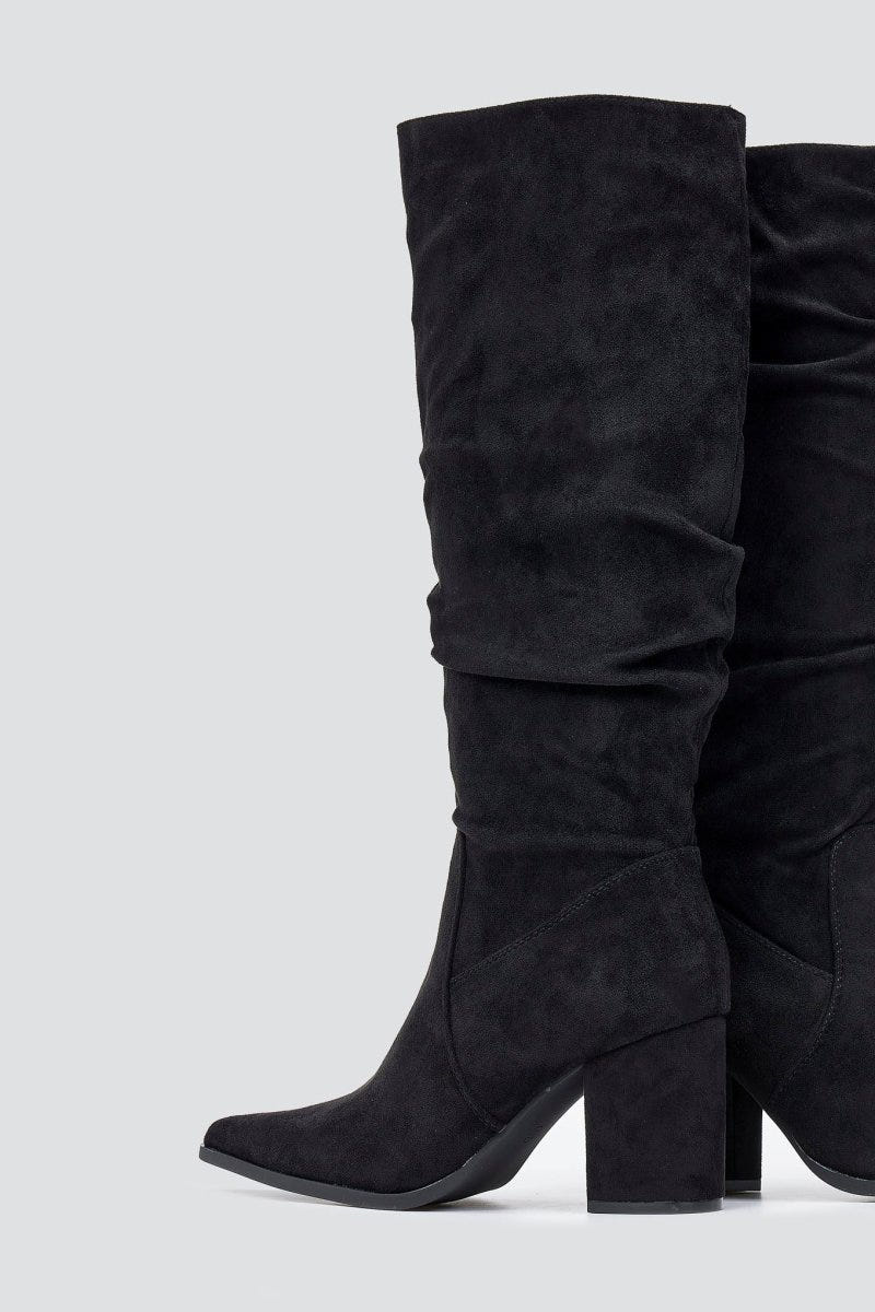 Boots Pointed Toe - Black Suede - thefashionproject.gr - MARQUIIZ
