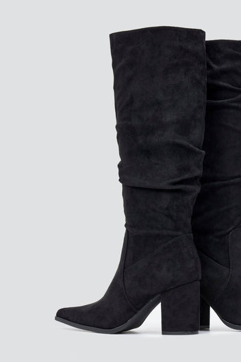 Boots Pointed Toe - Black Suede - thefashionproject.gr - MARQUIIZ