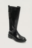 Boots with Buckle Detail - Black Matte - thefashionproject.gr - Ideal shoes