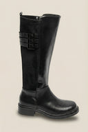 Boots with Buckle Detail - Black Matte - thefashionproject.gr - Ideal shoes