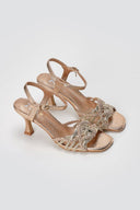 Xti Footwear - Braided Strap Sandals Slim Heel - Nude