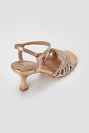 Xti Footwear - Braided Strap Sandals Slim Heel - Nude