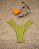 Brazilian ριπ v cut bikini slip - Λαχανί - thefashionproject.gr - The Fashion Project