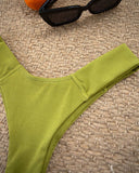 Brazilian ριπ v cut bikini slip - Λαχανί - thefashionproject.gr - The Fashion Project