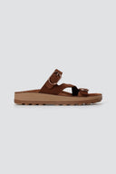 FANTASY SANDALS - Buckle Comfort Sandals - Brown Suede