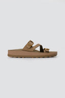 FANTASY SANDALS - Buckle Comfort Sandals - Olive Suede