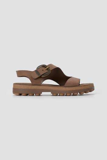 FANTASY SANDALS - Buckle Comfort Sandals - Taupe Suede