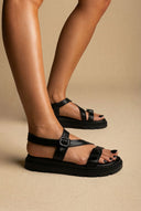 TFP - Buckle Sandals Adjustable Straps - Black Matte