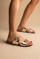 ONLY - Buckle Sandals Anatomical Footbed - Gold