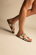 ONLY - Buckle Sandals Anatomical Footbed - Gold