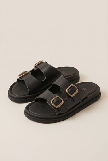 Estil - Buckle Sandals - Black