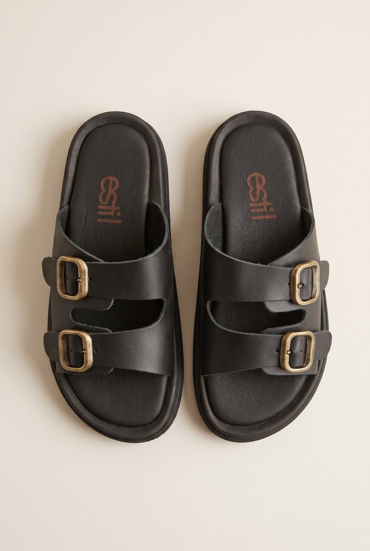Estil - Buckle Sandals - Black