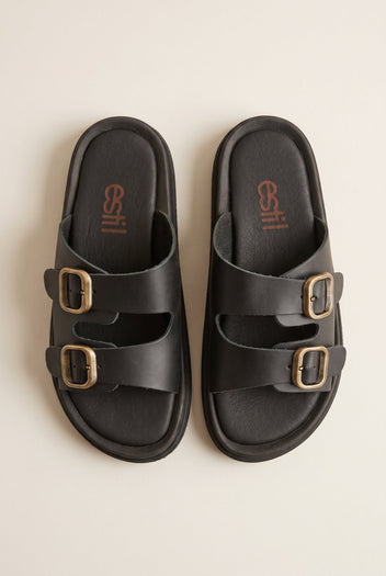 Estil - Buckle Sandals - Black